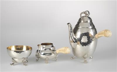 A three-piece silver set, Shreve & Co. San Francisco - Jugendstil and 20th Century Arts and Crafts