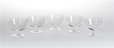 Five glasses, attributed to Oswald Haerdtl, c. 1925 - Jugendstil e arte applicata del XX secolo