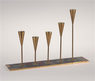 A five-arm candelabrum of varying length, Werkstätten Hagenauer, Vienna - Secese a umění 20. století