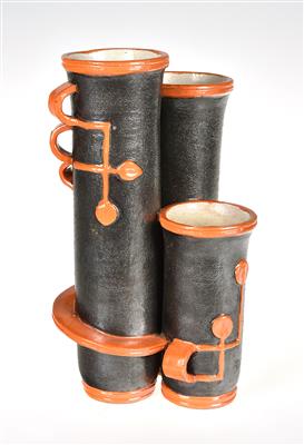 Gudrun Baudisch, a three-piece vase, Wiener Werkstätte, 1927-29 - Jugendstil and 20th Century Arts and Crafts