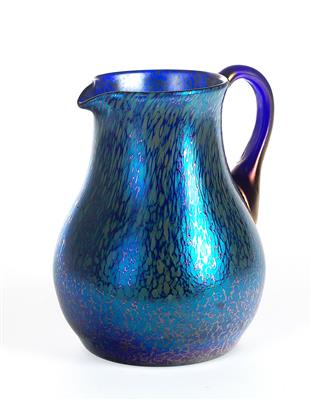 A handled jug, Johann Lötz Witwe, Klostermühle, c. 1900 - Jugendstil and 20th Century Arts and Crafts