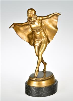 Josef Lorenzl, figurine "Gefangener Vogel", designed in 1929 for Friedrich Goldscheider, Vienna - Secese a umění 20. století