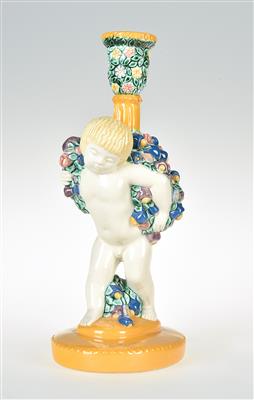 A lamp base with putto and flowers, Austria, c. 1920 - Jugendstil and 20th Century Arts and Crafts