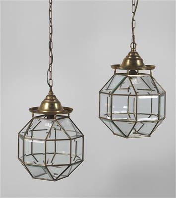 A pair of ceiling lamps, in the manner of Adolf Loos, Vienna, c. 1920 - Jugendstil and 20th Century Arts and Crafts
