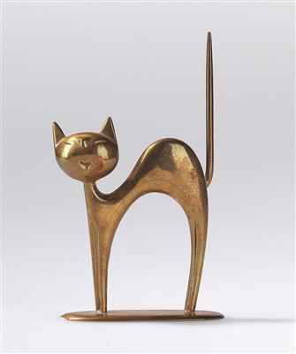 A signet or extinguisher in the form of a cat humping, Werkstätte Hagenauer, Vienna - Jugendstil e arte applicata del XX secolo
