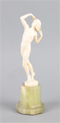 An unclothed female figure with raised arms, c. 1900 - Jugendstil e arte applicata del XX secolo