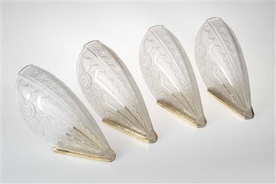 Four Art Deco wall appliques, France, c. 1930 - Jugendstil e arte applicata del XX secolo