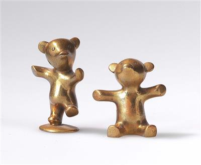 Two small bears, Werkstätten Hagenauer, Vienna - Jugendstil e arte applicata del XX secolo