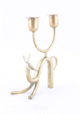 A two-arm candelabrum in the form of a roe deer, Werkstätten Hagenauer, Vienna - Jugendstil e arte applicata del XX secolo