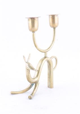 A two-arm candelabrum in the form of a roe deer, Werkstätten Hagenauer, Vienna - Jugendstil and 20th Century Arts and Crafts