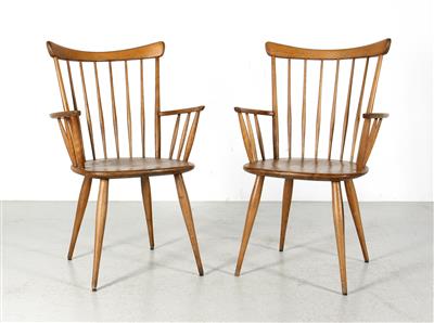 Paar Armlehnsessel, Entwurf: um 1930, Ausführung: Fa. Thonet, Wien, 1930/50 - Jugendstil e arte applicata del XX secolo