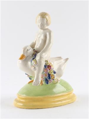 Putto auf einer Ente sitzend, Wiener Kunstkeramische Werkstätte, um 1914 - Jugendstil and 20th Century Arts and Crafts