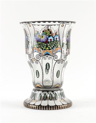 Vase, Glasfachschule Haida bzw. Steinschönau, Form und Dekor: um 1912-15 - Secese a umění 20. století