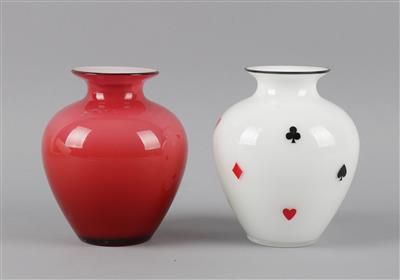 zwei Vasen im muranesischen Stil, 20. Jahrhundert - Secese a umění 20. století