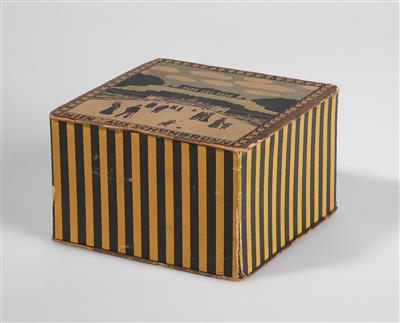 Schatulle aus Karton mit Druck von Urban Janke mit Darstellung: Gloriette, - Jugendstil and 20th Century Arts and Crafts