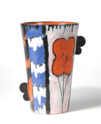 Vase mit zwei ohrenartig angesetzten Henkeln, - Jugendstil and 20th Century Arts and Crafts