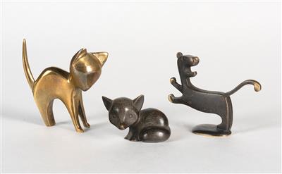 Sitzender Fuchs, Katze und Hund, Werkstätten Hagenauer, Wien - Jugendstil und Kunsthandwerk des 20. Jahrhunderts