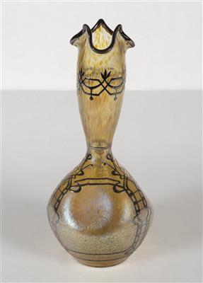 Vase mit galvanoplastischem Silberdekor, Johann Lötz Witwe, Klostermühle, um 1900 - Jugendstil e arte applicata del XX secolo