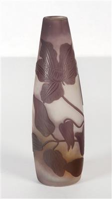 Vase mit Orchideen, Emile Gallé, Nancy, um 1910 - Jugendstil und Kunsthandwerk des 20. Jahrhunderts