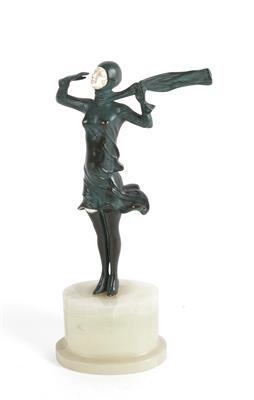 Frauenfigur im Wind, Entwurf, um 1920 - Secese a umění 20. století