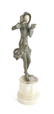 Mondäne Frauenfigur, sich schminkend, Entwurf: um 1920 - Jugendstil e arte applicata del XX secolo