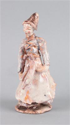 Fini Platzer, weibliche Figur in Tracht Keramik - Jugendstil e arte applicata del XX secolo