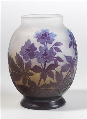 Vase mit Clematis, Emile Gallé, Nancy, um 1914 - Jugendstil and 20th Century Arts and Crafts
