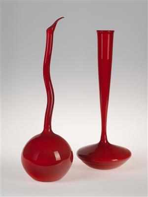 zwei Vasen, Entwurf: Fritz Lampl und Arthur Berger zugeschrieben, Bimini-Werkstätten, Wien, nach 1923 - Jugendstil e arte applicata del XX secolo