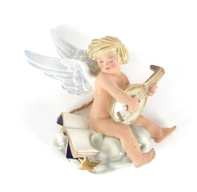 Engel, eine Mandoline spielend und auf einer Wolke singend, Modell: Anton Klieber - Jugendstil e arte applicata del XX secolo