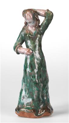 Anna Elisabeth (Annelies) Minkus, stehende Frauenfigur. - Jugendstil u. Kunsthandwerk d. 20. Jahrhunderts