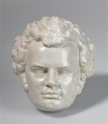 Anton Klieber, Maske "Schiller", Modellnummer: 1984, Ausführung: Firma Keramos, Wien, bis ca. 1949 - Jugendstil u. Kunsthandwerk d. 20. Jahrhunderts