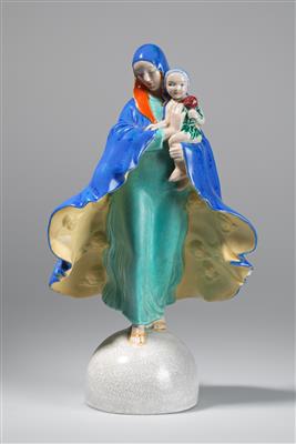 Rudolf Podany, Madonna mit Kind, Ausführung: Firma Keramos, Wien, 1919-49 - Jugendstil u. Kunsthandwerk d. 20. Jahrhunderts