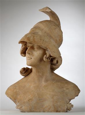 Antonio Frilli, Frauenbüste mit Helm, Florenz, um 1900 - Kleinode des Jugendstils und angewandte Kunst des 20. Jahrhunderts