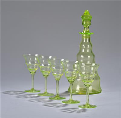 Josef Hoffmann, sechsteiliges Glasservice - Kleinode des Jugendstils und angewandte Kunst des 20. Jahrhunderts