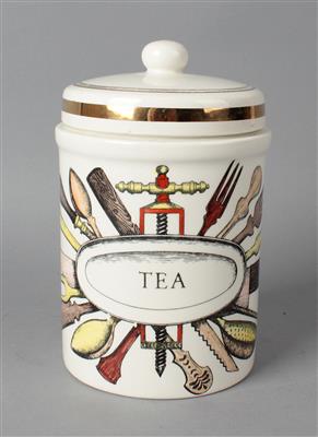 Piero Fornasetti, Deckeldose "Tea", Mailand - Secese a umění 20. století