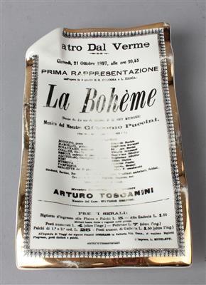 Piero Fornasetti, Schale: "La Boheme", Teatro Dal Verme, Piero Fornasetti, Milano - Jugendstil e arte applicata del XX secolo