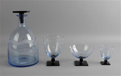 21-teiliges Glasservice im Art Déco Stil, Entwurf: um 1930 - Jugendstil and 20th Century Arts and Crafts
