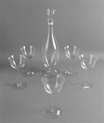 Josef Hoffmann, sechsteiliges Service "Patrician", Entwurf: 1917, Ausführung: J.  &  L. Lobmeyr, Wien - Secese a umění 20. století