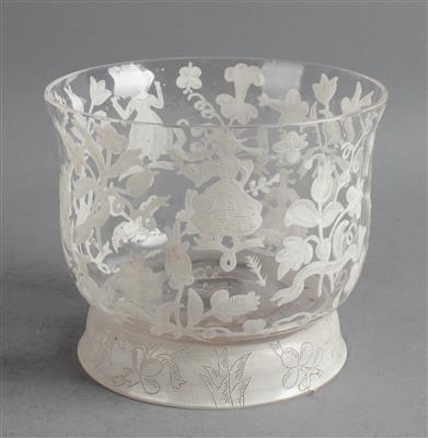 Vase (Teil einer Deckeldose), Formentwurf: Josef Hoffmann, Dekorentwurf: Reni Schaschl, 1917, - Secese a umění 20. století