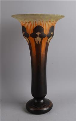 Große Vase mit Blütendekor, Muller Fréres, Luneville, 1918-24 - Jugendstil and 20th Century Arts and Crafts