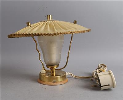 Tischlampe mit Messing und Glas der Firma Oberglas, Österreich - Jugendstil e arte applicata del XX secolo