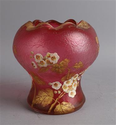 Vase mit Blütendekor, Legras  &  Cie., St. Denis um 1900 - Secese a umění 20. století