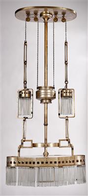 Funktionalistische Deckenlampe in der Art von Otto Wagner, um 1900 - Secese a umění 20. století