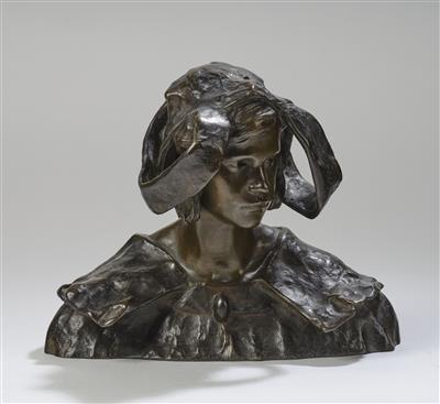 Ruth Anna Maria Milles (Schweden, 1873-1941), Bronzebüste (Yvonne?), Paris - Secese a umění 20. století