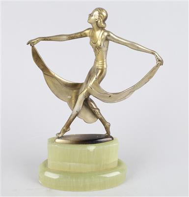 Tänzerin aus Bronze, in der Art von Josef Lorenzl, Entwurf: um 1930 - Jugendstil e arte applicata del XX secolo