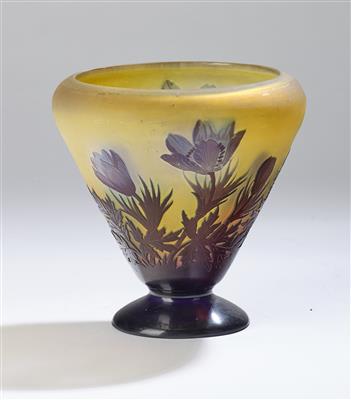 Vase mit Herbstzeitlosendekor, Emile Gallé, Nancy, um 1920 - Jugendstil e arte applicata del XX secolo
