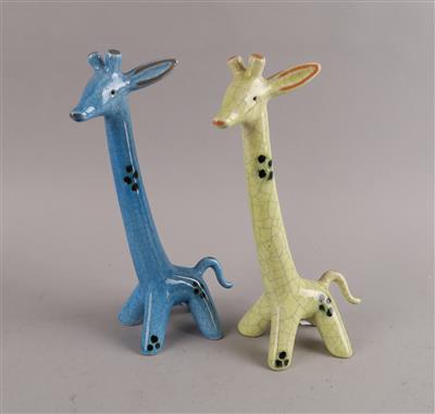 Walter Bosse, zwei Giraffen, Staatliche Majolika-Manufaktur, Karlsruhe, 1956-79 - Jugendstil and 20th Century Arts and Crafts