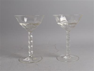 Paar Champagnergläser in der Art von Emil Hoppe, Entwurf: um 1906 - Jugendstil e arte applicata del XX secolo