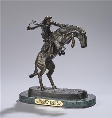 "Bronco Buster", nach Frederic Remington, Entwurf: um 1900/05 - Jugendstil and 20th Century Arts and Crafts