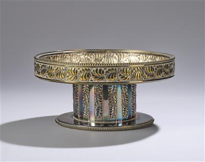 Josef Emanuel Margold, Tafelaufsatz (Aufsatzschale) mit Glas, Entwurf: um 1913/14, Ausführung: Firma Wolkenstein  &  Glückselig - Jugendstil and 20th Century Arts and Crafts